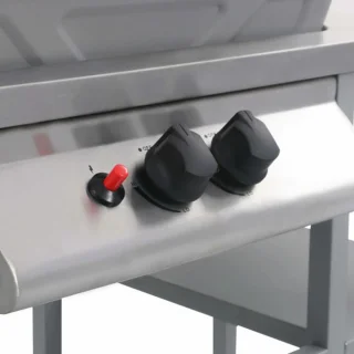 vidaXL Gasbarbecue 3-Zijdelige Zwart/Zilver