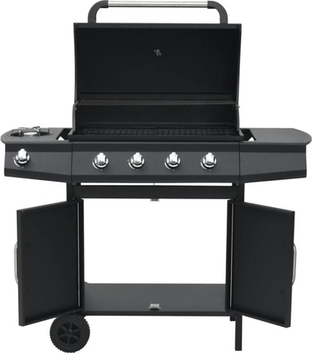 Wat vinden we goed aan de vidaXL Gasbarbecue 4+1 Kookzone Staal Zwart