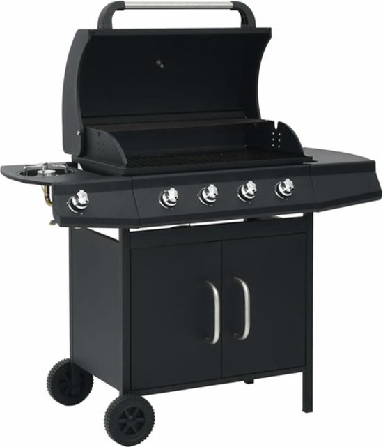 vidaXL Gasbarbecue 4+1 Kookzone Staal Zwart review