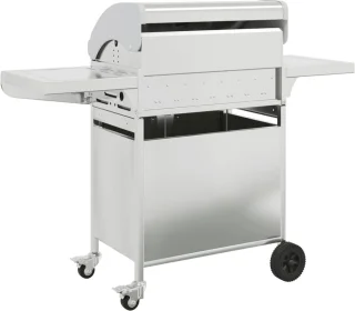 vidaXL Gasbarbecue 5 branders RVS zilver