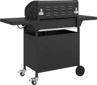 vidaXL Gasbarbecue 5 branders staal zwart
