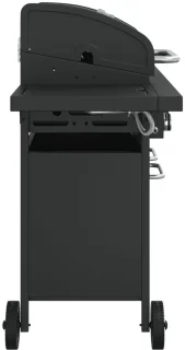 vidaXL Gasbarbecue 5 Branders Zwart Gepoedercoat Staal