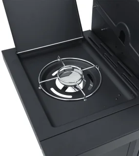 vidaXL Gasbarbecue 5 Branders Zwart Gepoedercoat Staal