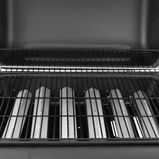 vidaXL Gasbarbecue 6 branders zwart