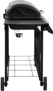 vidaXL Gasbarbecue 6 branders zwart met thermometer