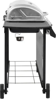 vidaXL Gasbarbecue 6 branders zwart-zilver