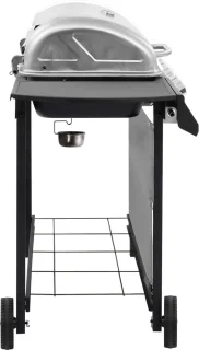 vidaXL Gasbarbecue 6 branders zwart/zilver