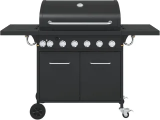 vidaXL Gasbarbecue 7 branders staal zwart