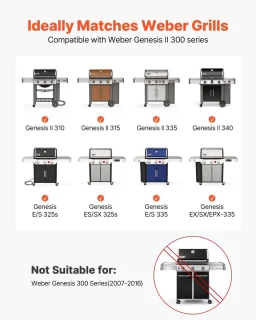 Weber Flavorizer Bars Vlamverdeler - Set van 5 voor 3-brander (300-serie) - Zwart