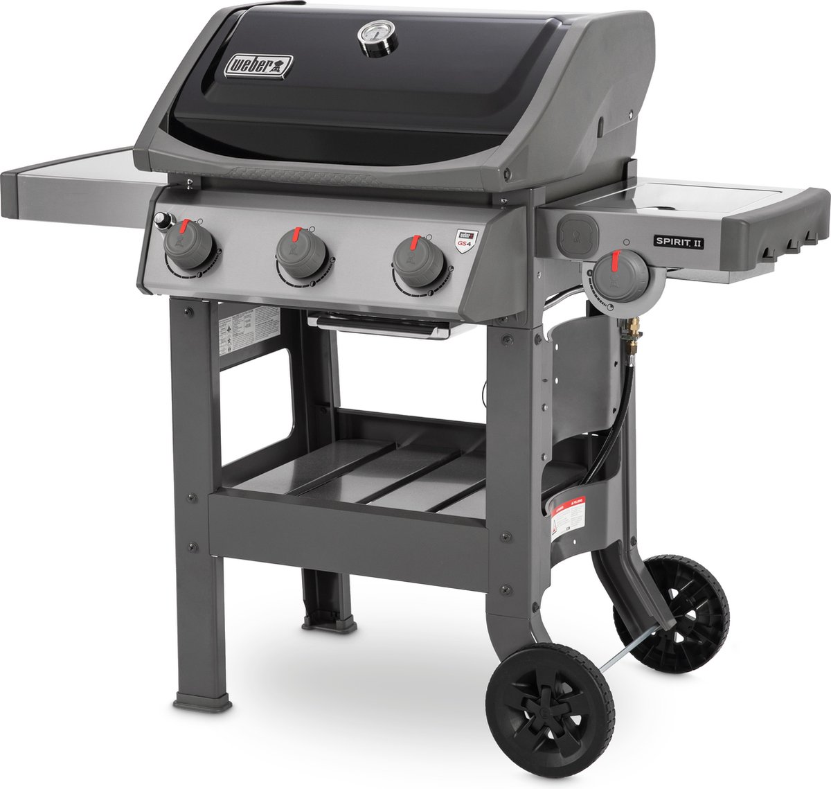 De Weber Spirit II E-320 GBS gasbarbecue zwart in één oogopslag
