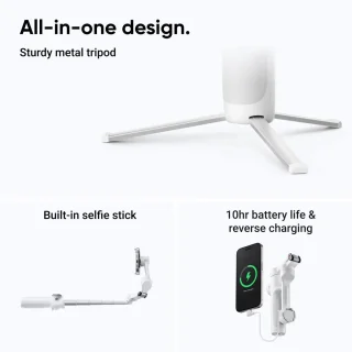 Insta360 Flow 2 Standard Bundle - Stone Gray - Deep Track 4.0 - Selfiestick