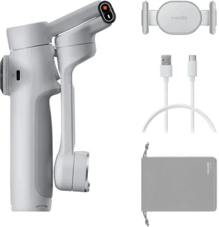Insta360 Flow 2 Standard Bundle - Stone Gray - Deep Track 4.0 - Selfiestick