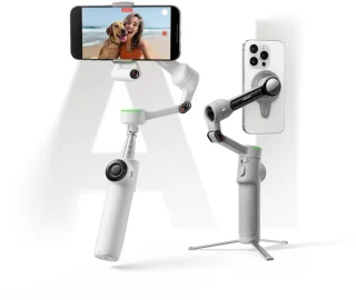 Insta360 Flow 2 Standard Bundle - Stone Gray - Deep Track 4.0 - Selfiestick