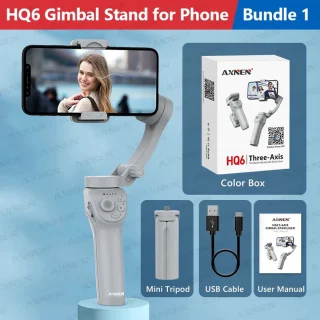Gimbal Smartphone - Gimbal voor Smartphone & Camera - Handheld spiegelloos - 3-assige - Handheld Gimbal Stabilisator - voor Smartphone - voor iPhone Android - Alleen Gimbal Stabilisator