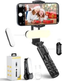 Gimbal - Draagbaar - Inklapbaar - Stabilisator - Voor Smartphones - 58,5D x 75B x 61H CM - Zwart