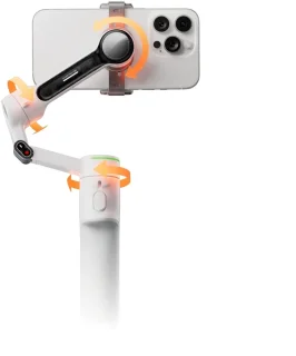 Insta360 Flow 2 Standard Bundle - Summit White - Deep Track 4.0 - Selfiestick