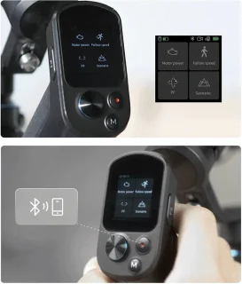 Gimbal Smartphone - Stabilisator voor Smartphone & Camera - Gimbal voor Smartphone & Camera - 3-Axis - Alles-in-één - Handheld spiegelloos - met AI-tracker Magnetic Fill - Kantelhoek +170°~-45° - 360° - Zwart