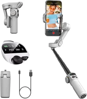 3-assige gimbalstabilisator voor handcamera - wit