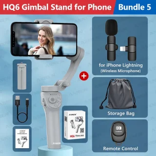 3-assige handheld gimbal stabilisator voor smartphone en spiegelloze camera