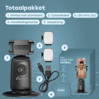Audyn Smartphone Gimbal - Selfiestick Zwart