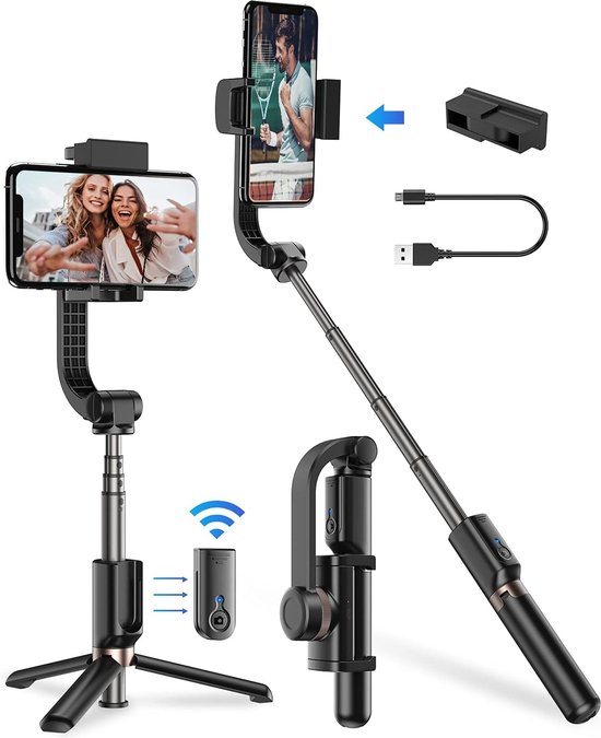Bluetooth Handheld Gimbal Stabilizer - Uitschuifbaar en Draagbaar review