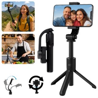 De Cheqo® Gimbal Selfie Stick - Smartphone Stabilisator in één oogopslag