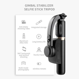 Draagbare telefoon gimbalstabilisator met statief en bluetoothafstandsbediening