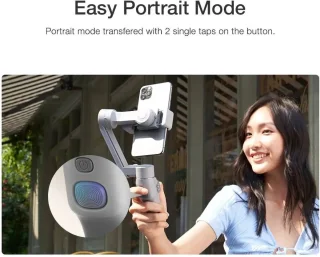 DrPhone SmoothGrip 3-Assige Smartphone Gimbal Light Grey