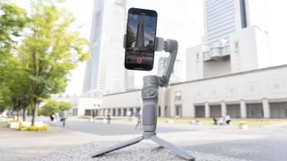 DrPhone SmoothGrip 3-Assige Smartphone Gimbal Light Grey