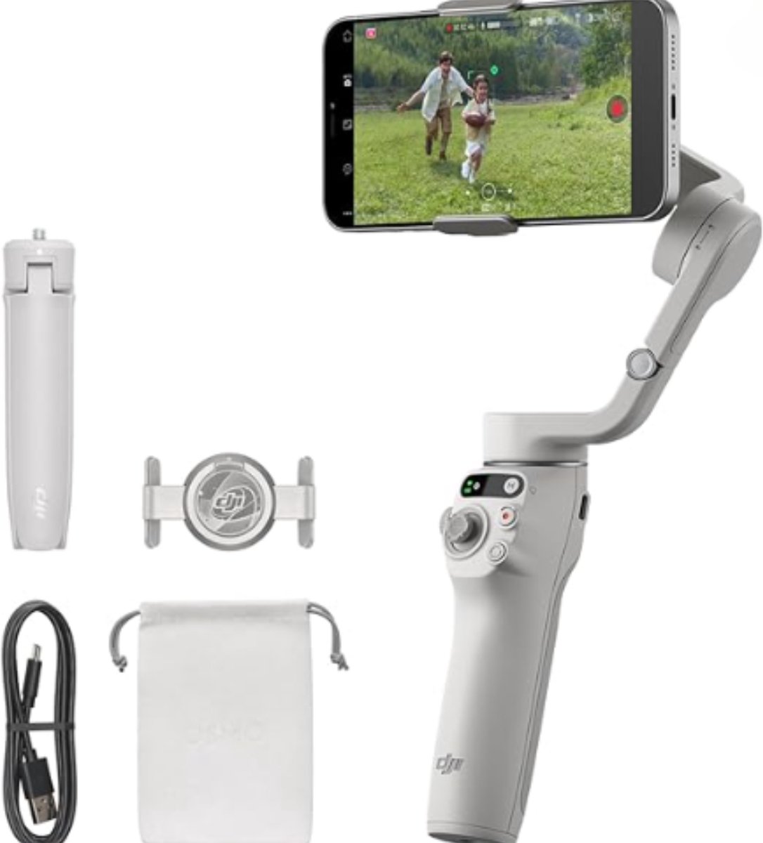 De Gimbal 3-assig inklapbaar wit voor smartphones in één oogopslag