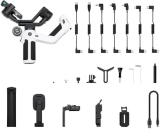 Gimbal 3-Axis Handheld voor Smartphone & Camera Zwart/Wit