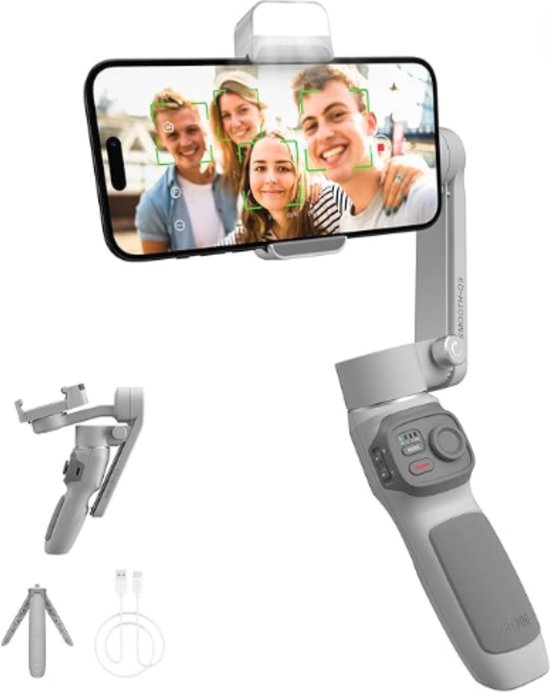 Gimbal Draagbaar Inklapbaar Stabilisator Smartphone Wit review