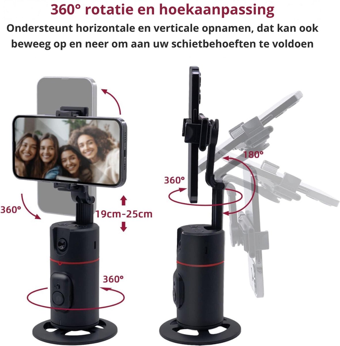 Wat vinden we goed aan de Gimbal Draagbaar Inklapbaar Stabilisator Smartphone Zwart
