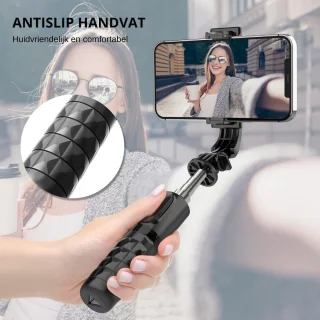 Gimbal Draagbaar Inklapbaar Stabilisator Smartphone Zwart