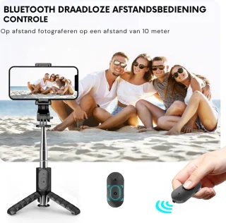 Gimbal Draagbaar Inklapbaar Stabilisator Smartphone Zwart