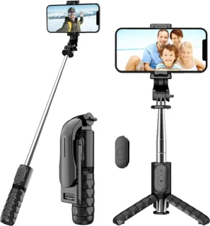 Gimbal Draagbaar Inklapbaar Stabilisator Smartphone Zwart