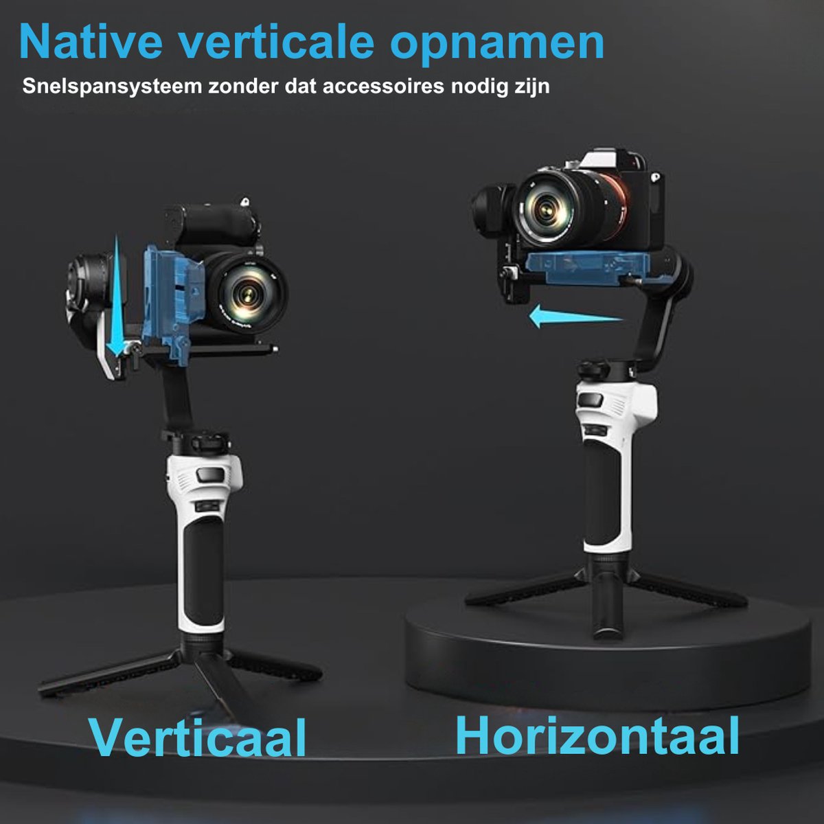 Wat vinden we goed aan de Gimbal Draagbare Inklapbare Smartphone Stabilisator Grijs