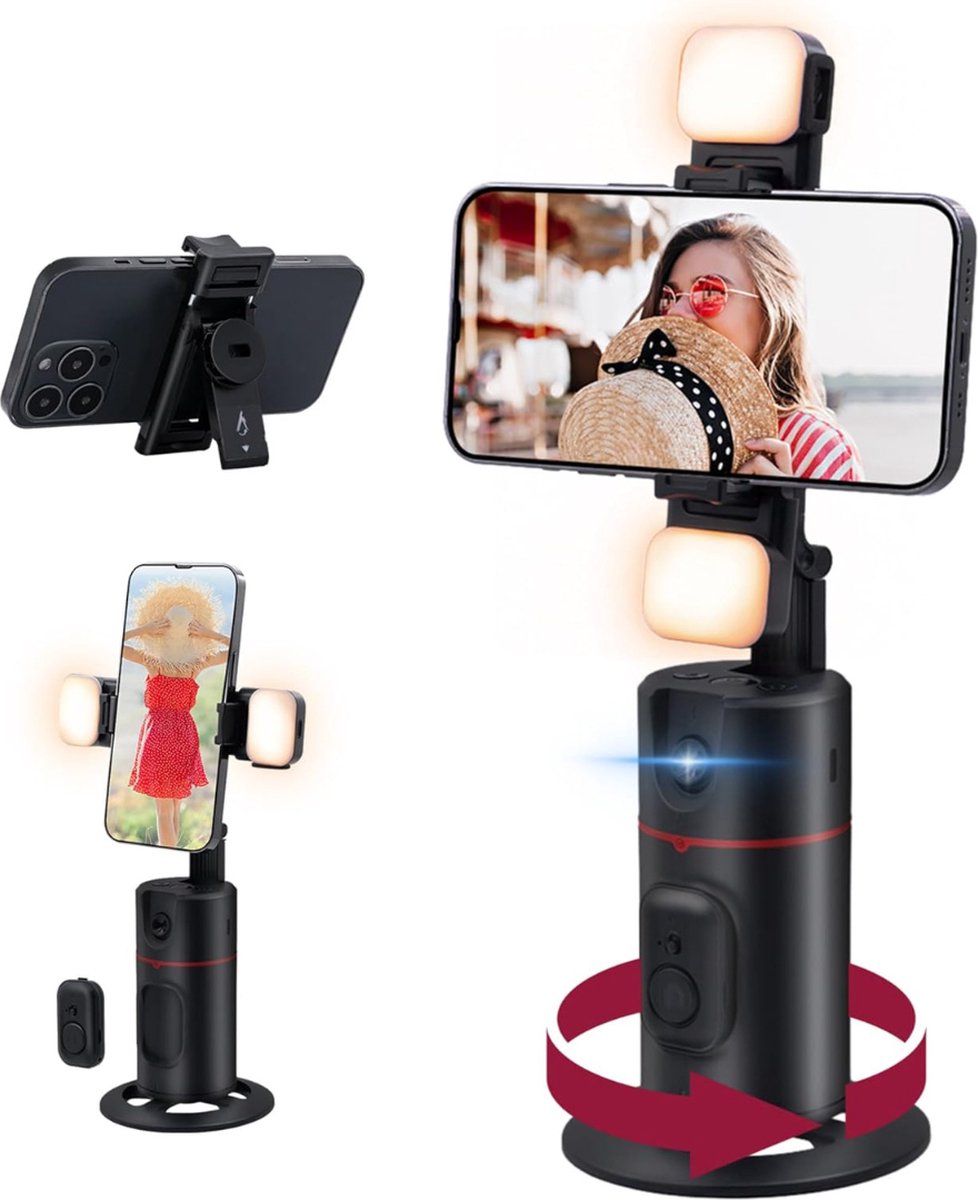 De Gimbal draagbare inklapbare stabilisator smartphone zwart in één oogopslag