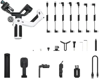 Gimbal Smartphone 3-Axis Handheld Zwart/Wit