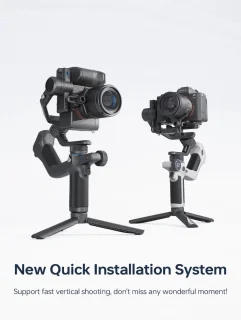 Gimbal Smartphone 3-Axis Handheld Zwart/Wit