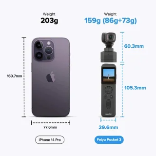 Gimbal Smartphone Draadloos 3-Assig Zwart