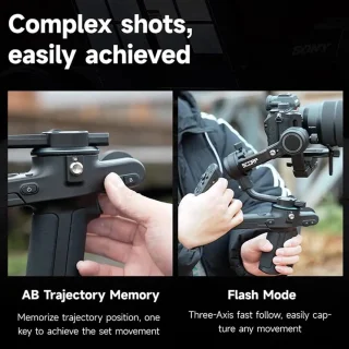 Gimbal Smartphone en Camera 3-Axis Handheld Zwart