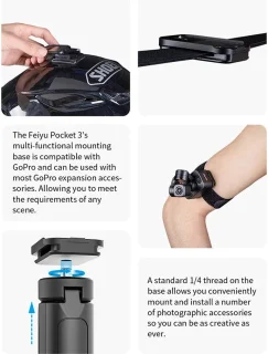 Gimbal Smartphone Handheld 3-assig Zwart