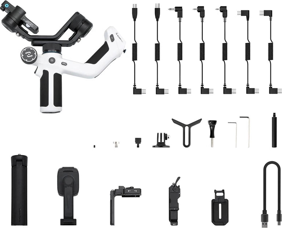 De Gimbal Smartphone Handheld 3-Axis Zwart/Wit in één oogopslag
