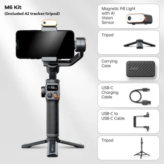 Gimbal Smartphone Handheld Stabilizer Zwart