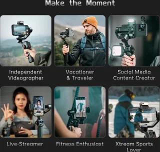 Gimbal Smartphone Handheld Stabilizer Zwart