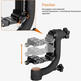 Gimbalkop voor telelenzen - statiefkop
