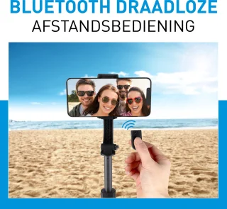 Grundig 2-in-1 Selfiestick en Mini Tripod Zwart
