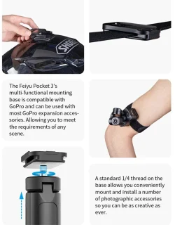 Handheld Gimbal 3-assig voor Smartphone & Camera Zwart