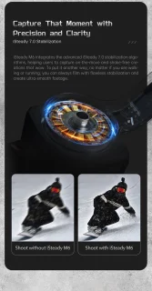 Hohem iSteady M6 smartphone gimbal zwart